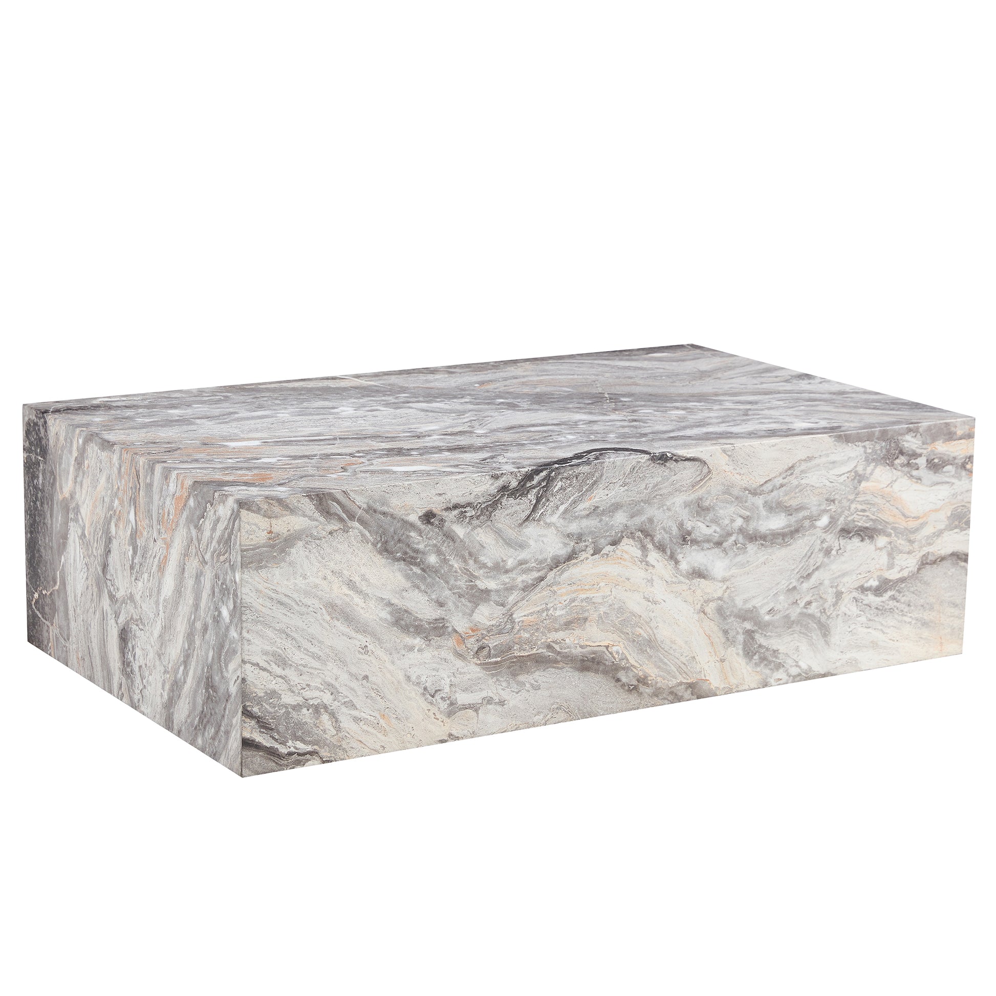 Modern Mdf Coffee Table With Grey Texture Pattern 39.3X23.6X11.8 Inches Stylish And Durable Design Grey Mdf