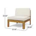 Alcove Lshape Sofa Set, Beige Beige Seats 4 Acacia Wood