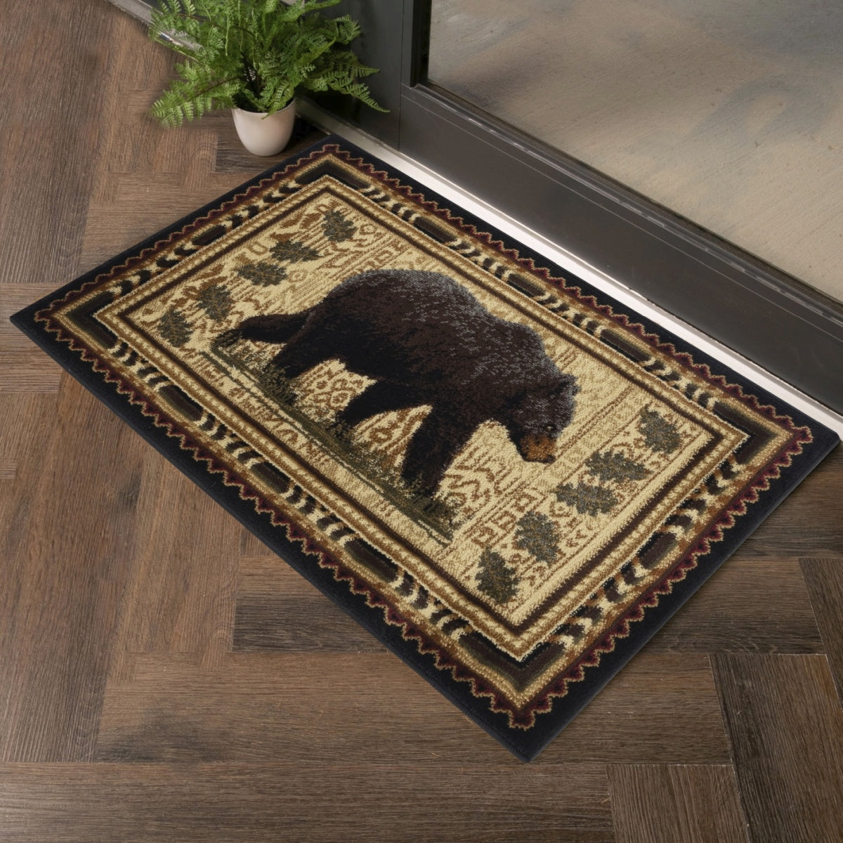 Nature'S Nest Gc Cbl3010 Black 2 Ft. X 3 Ft. Lodge Area Rug Black Polypropylene