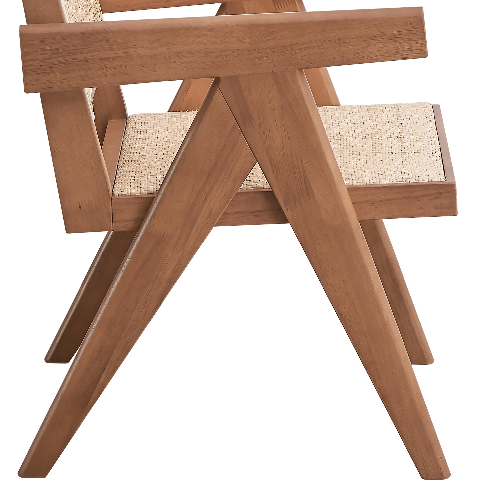 Beige And Natural Accent Chair Natural Primary Living Space Modern Wood Rattan