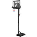 Soozier Portable Basketball Hoop, 7.7 10' Height Adjustable Basketball Goal With 43