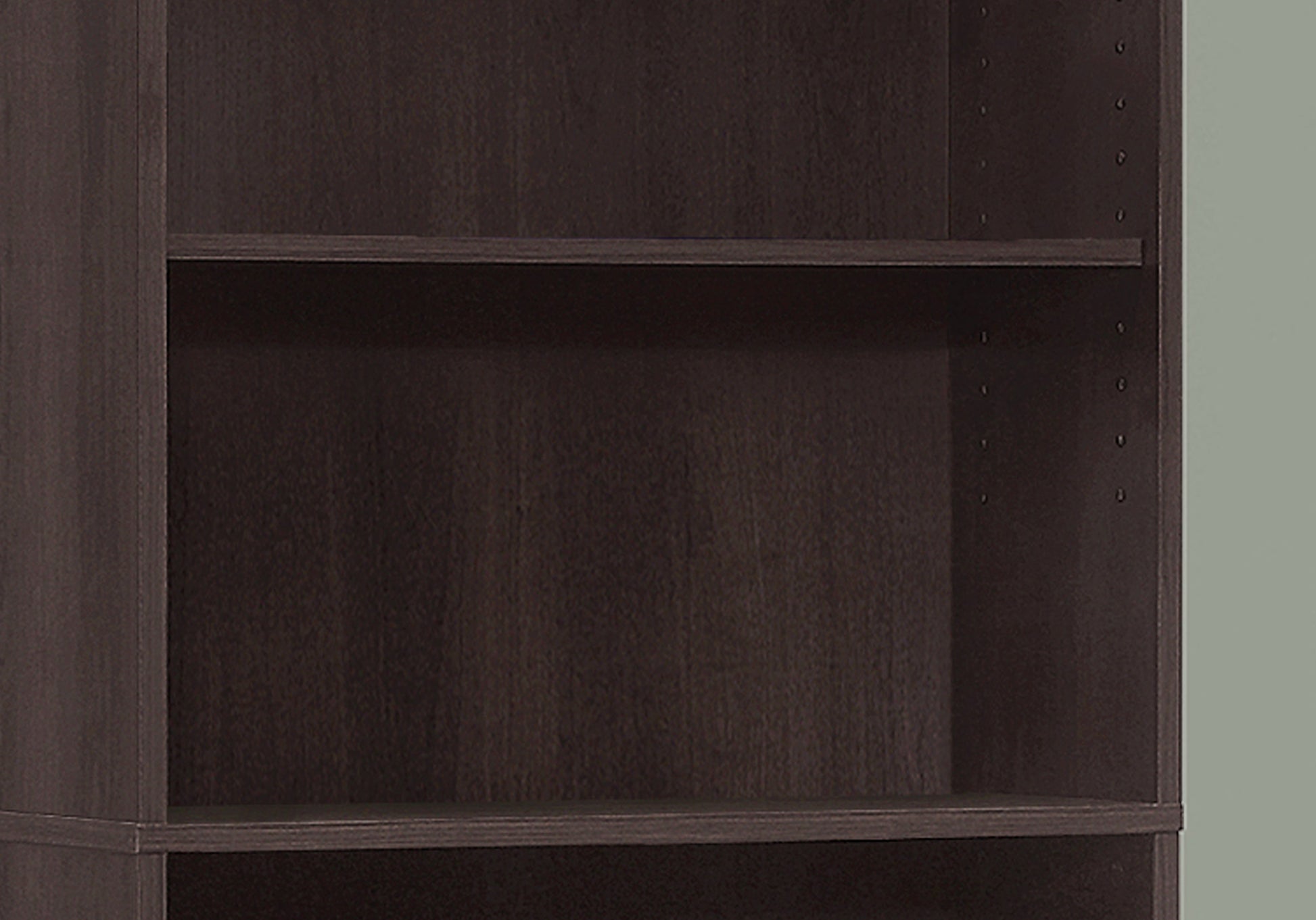 Bookshelf, Bookcase, 6 Tier, 72"H, Office, Bedroom, Brown Laminate, Transitional Espresso Particle Board