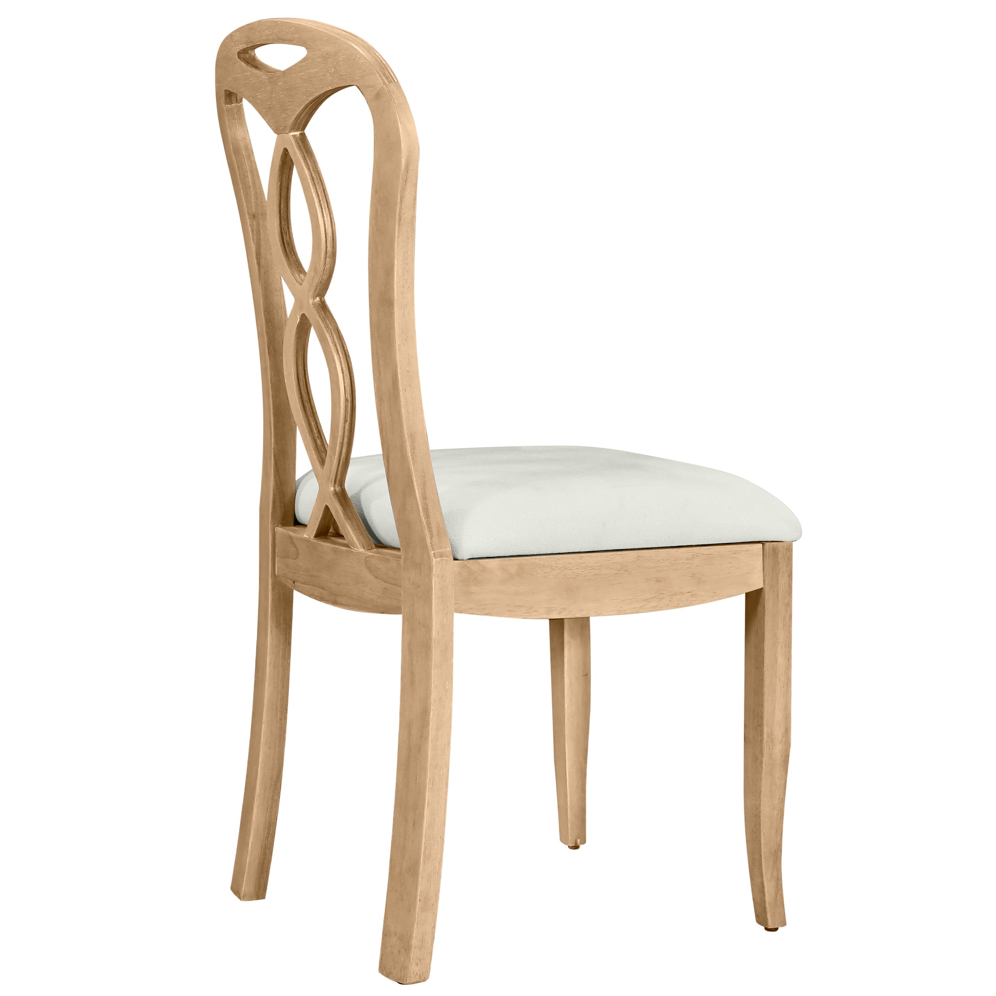 Retro 7 Piece Trestle Dining Table Set With Upholstered Dining Chairs, Smooth Dining Backs For Dining Room, Living Room, Kitchen, Natural Upholstered Chair Wood Natural Beige Seats 6 Wood Dining Room Solid Wood Rubberwood Trestle Rectangular Foam Dining