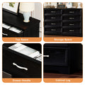 Modern 3 Drawer Bedroom Chest Of Drawers With 8 Drawers Dresser, Clothes Organizer Metal Pulls For Living Room, Bedroom, Hallway, Black,47.6 L X 15.7 W X 36.7 H 5 Or More Drawers Black Drawers Included Particle Board Mdf