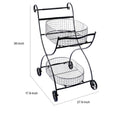 Well Designed Metal Utility Cart & Stand, Black Black Steel