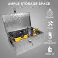 20 Inch Aluminum Truck Tool Box, Truck Bed Tool Storage Box With Side Handle,Lock And 2 Keys, 20.1