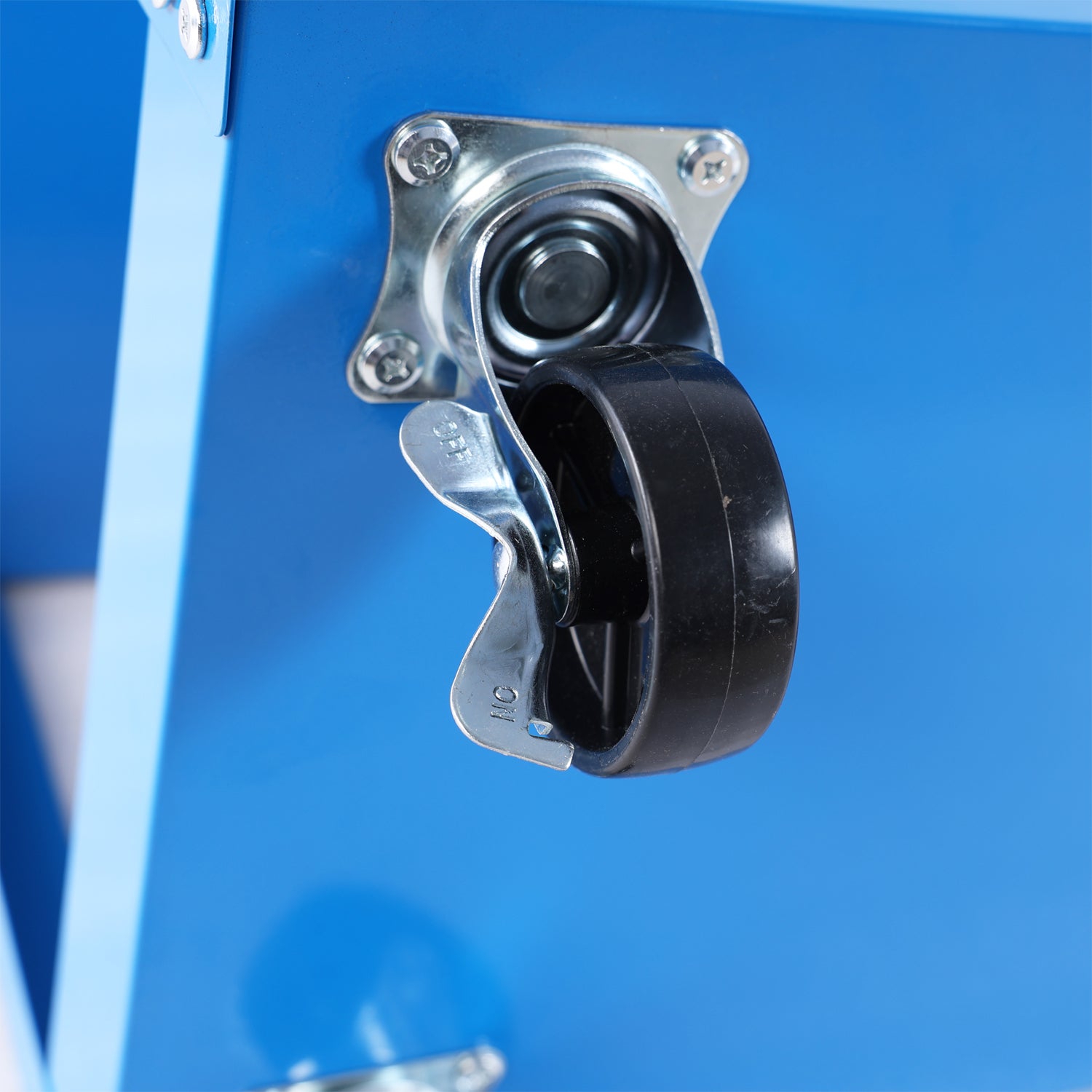 Tool Cart On Wheels, Heavy Duty Steel Utility Cart W Lockable Wheels, 400 Lbs Capacity Industrial Service Cart For Garage, Warehouse, Workshop Two Layer Bright Blue Blue Abs Steel Q235