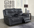 Isabella Sofa And Loveseat Set Gray Dark Gray Faux Leather 5 Seat