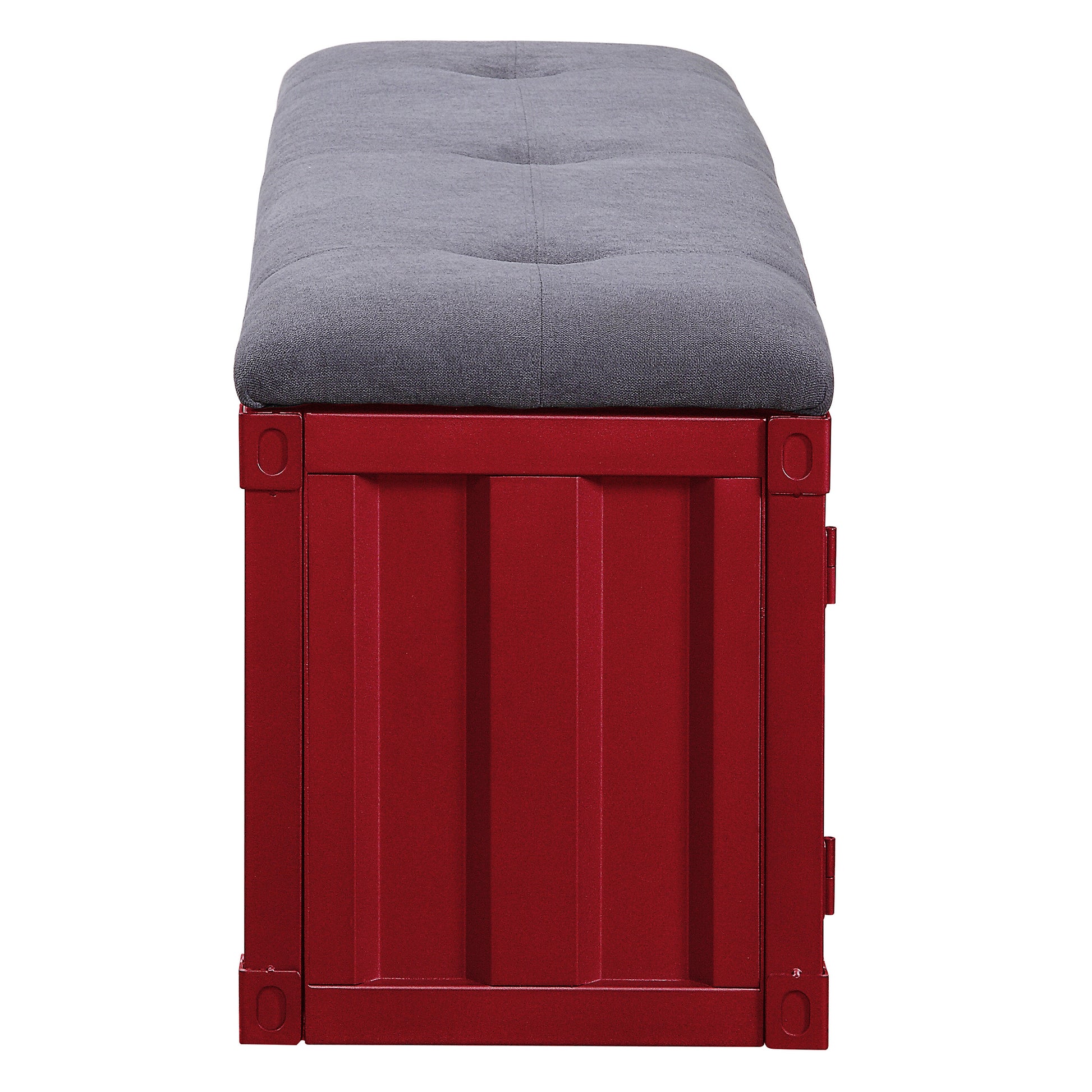 Grey And Red Storage Bench Grey Red Bedroom Shelves Metal