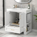 30'' Bathroom Vanity with Seperate Basin Sink, Modern 1-white-adjustable