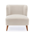 Veda Boucle Accent Chair Milky White White Foam Boucle