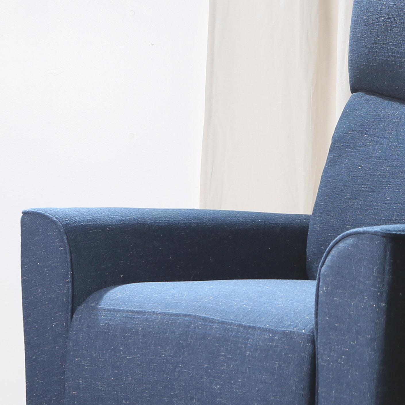 Soho Swivel Glider In Navy Navy Fabric