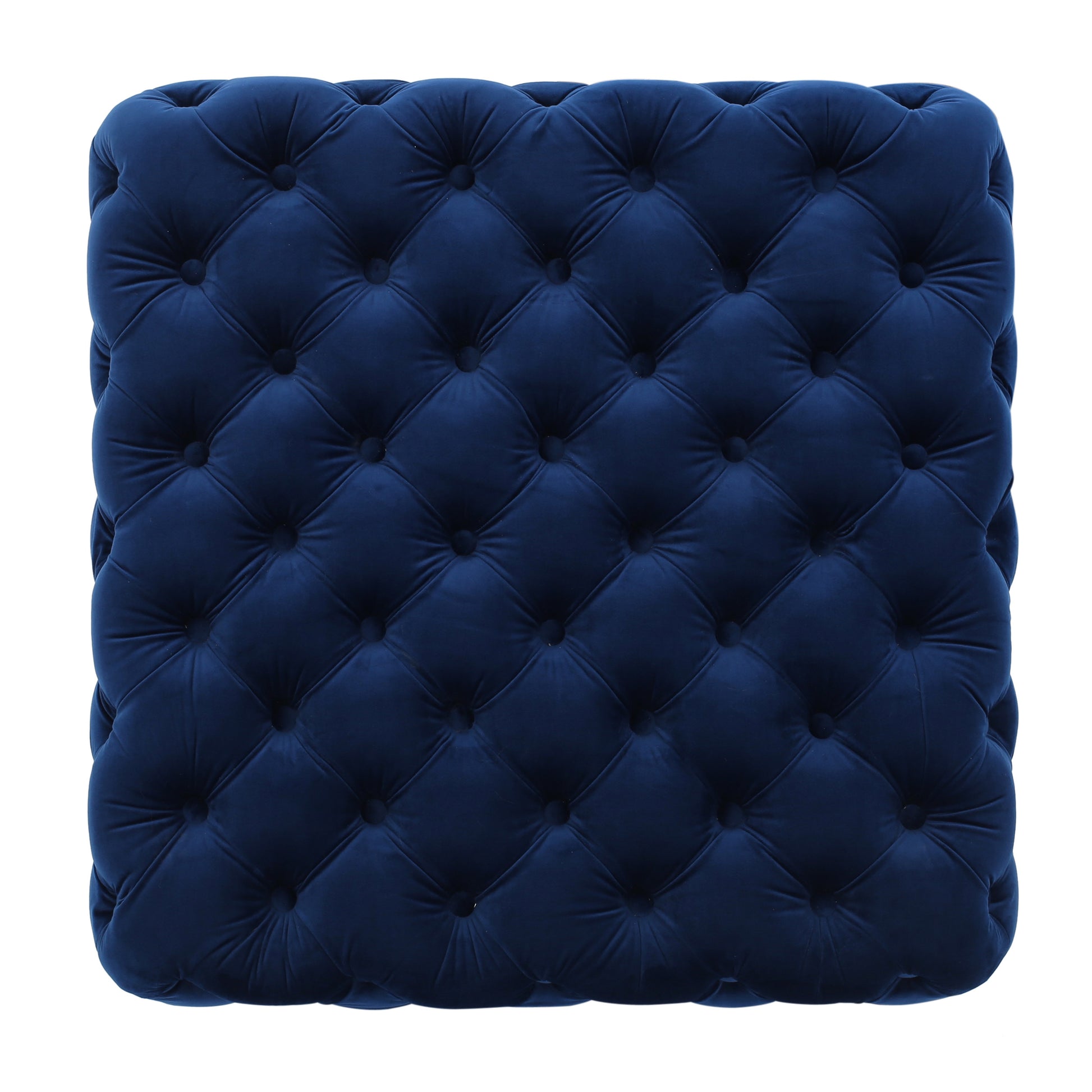 Ottoman Navy Blue Velvet