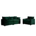 Modern Living Room Sofa Two Piece Set, Suitable For Living Room And Bedroom Sofa Set, Consists Of A Single Seat And A 3 Seater Sofas, Green Corduroy Green Corduroy 3 Seat