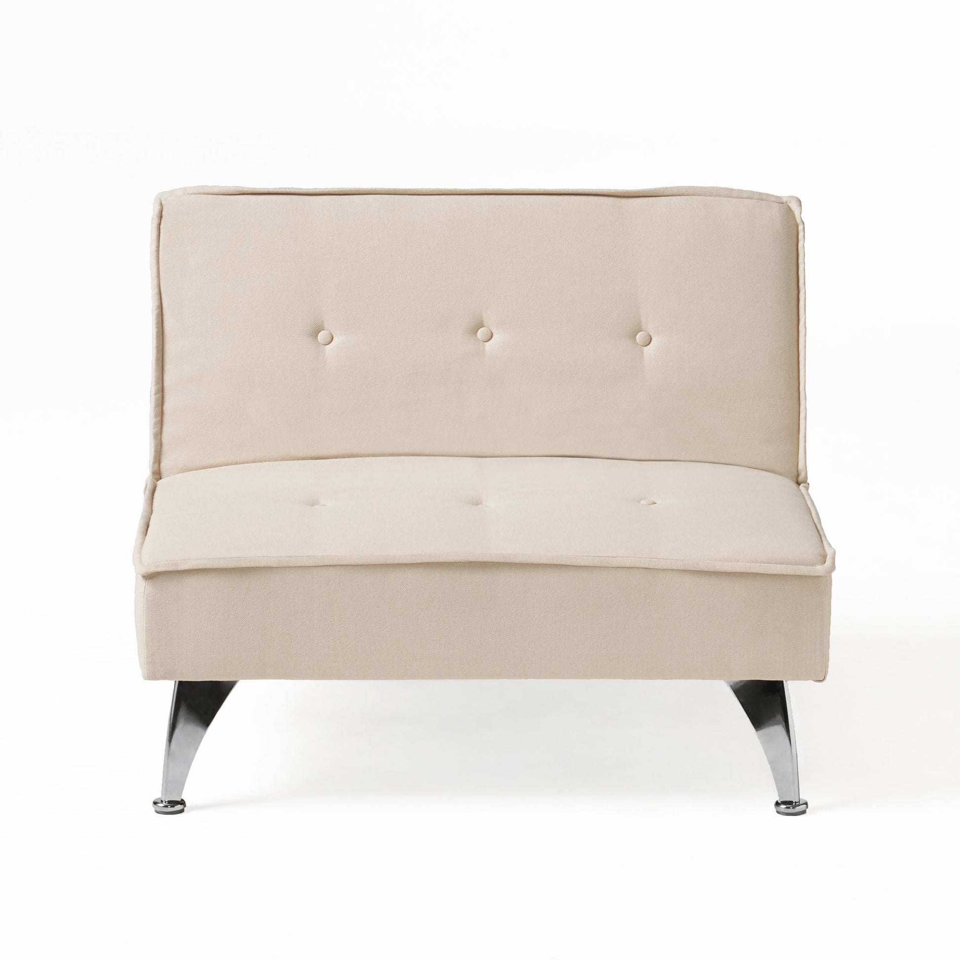 Ottoman Chair Ivory Fabric