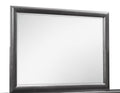 Civic Grey Mirror Gray Solid Wood Mdf