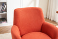 Teddy Swivel Barrel Chair, Swivel Accent Chairs Armchair For Living Room, Reading Chairs For Bedroom Comfy, Round Barrel Chairs With Gold Stainless Steel Base Orange Orange Primary Living Space