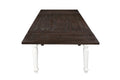 Mountina Brown And White Dining Table With Leafs Brown White Solid Wood