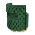 Swivel Arm Chair Emerald Velvet