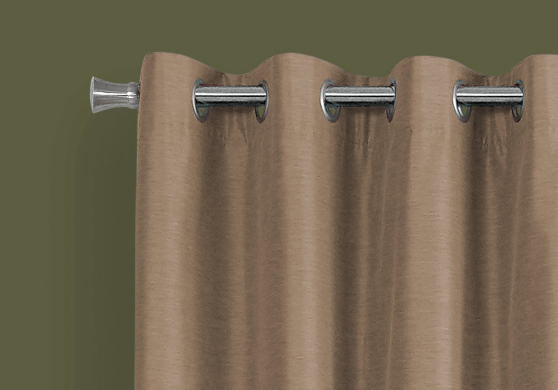 Curtain Panel, 2Pcs Set, 54"W X 84"L, 100% Blackout, Grommet, Living Room, Bedroom, Kitchen, Brown Thermal Insulation Polyester, Contemporary, Modern Brown Polyester