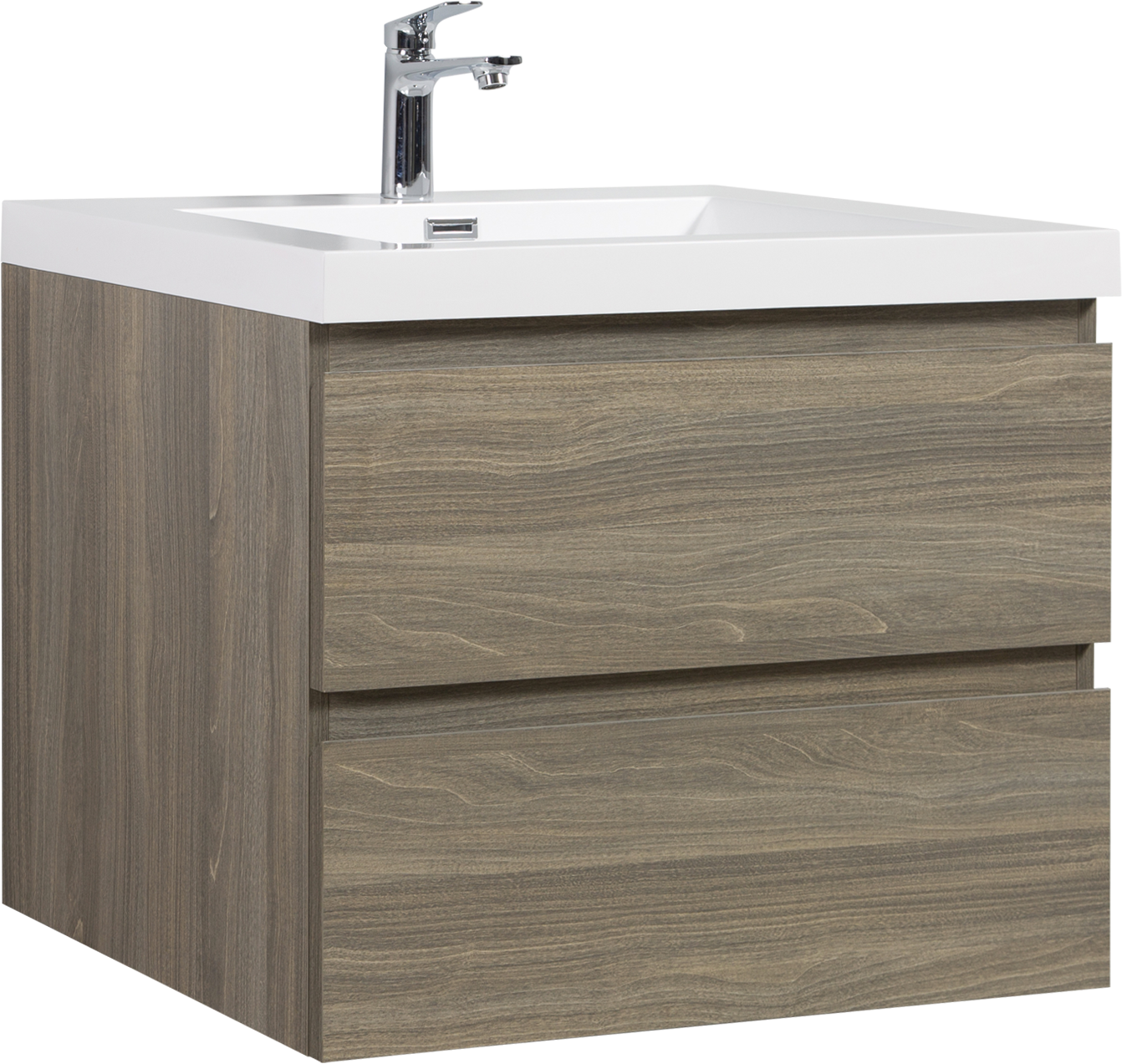 30" Floating Bathroom Vanity With Sink, Modern Wall Mounted Bathroom Storage Vanity Cabinet With Resin Top Basin And Soft Close Drawers, Ash Grey 24V11 30Ag 2 Grey Bathroom Wall Mounted Mdf