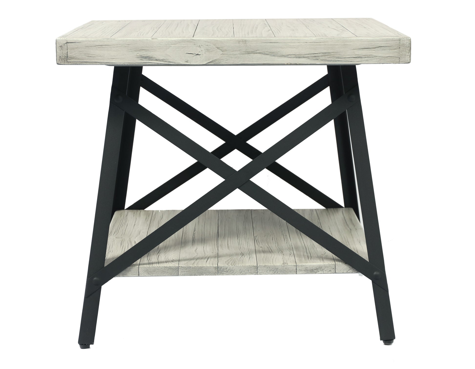 Douglas Gray End Table Gray Solid Wood