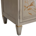 Dauphin Handpainted Entryway Storage Cabinet, Grey Cashmere Wood Gray Solid Wood Mdf Solid Wood Mdf