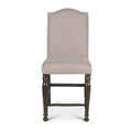 Caswell Counter Chair Set Of 2 Dark Gray Dark Gray Fabric