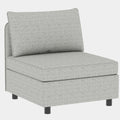 Armless Seat For Modular Sectional Sofa, Convertible Sofa Seat With Storage, Sleeper Sectional Sofa Set, Fabric Flexible Modular Combinations For Living Room 2Pcs Grey Fabric 1 Seat