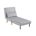1Pc Sofa Futon Convertible Sleeper Modern Sleek Active Reclining Chair Chaise Sleeper Day Bed Stylish Contemporary Accent Chair Grey Grey Contemporary,Modern Wood