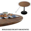 Walnut Color Round Dining Table, 31.5