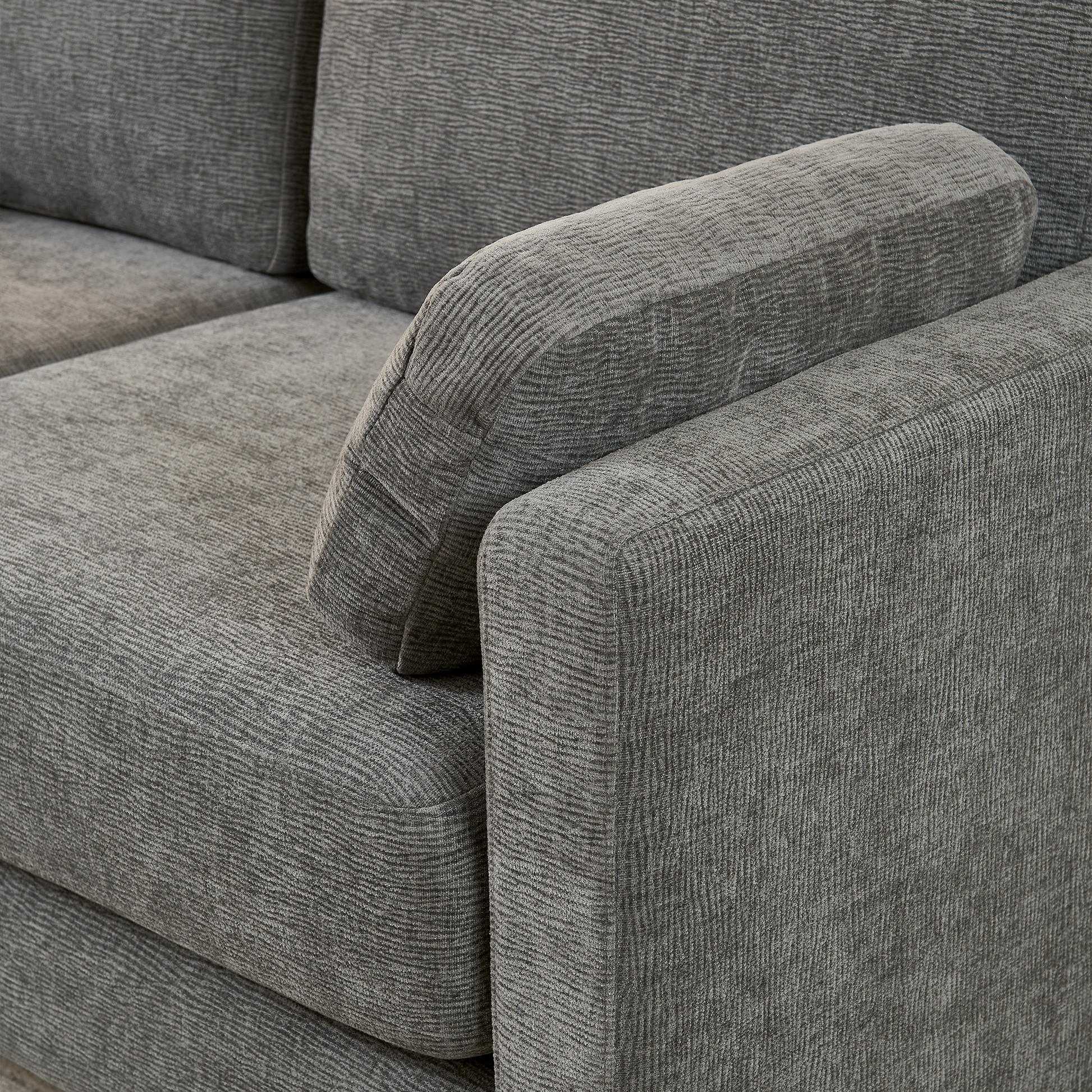 58.66" Small Modern Loveseat Sofa, Mid Century Chenille Fabric 2 Seat Couch Beautiful Seat With Back Cushions, Accent Sofa Couch For Living Room, Bedroom And Small Space Gray Wood Foam Chenille 2 Seat