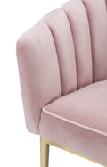 Blush Pink And Gold Tufted Accent Chair Pink Primary Living Space Wood Fabric