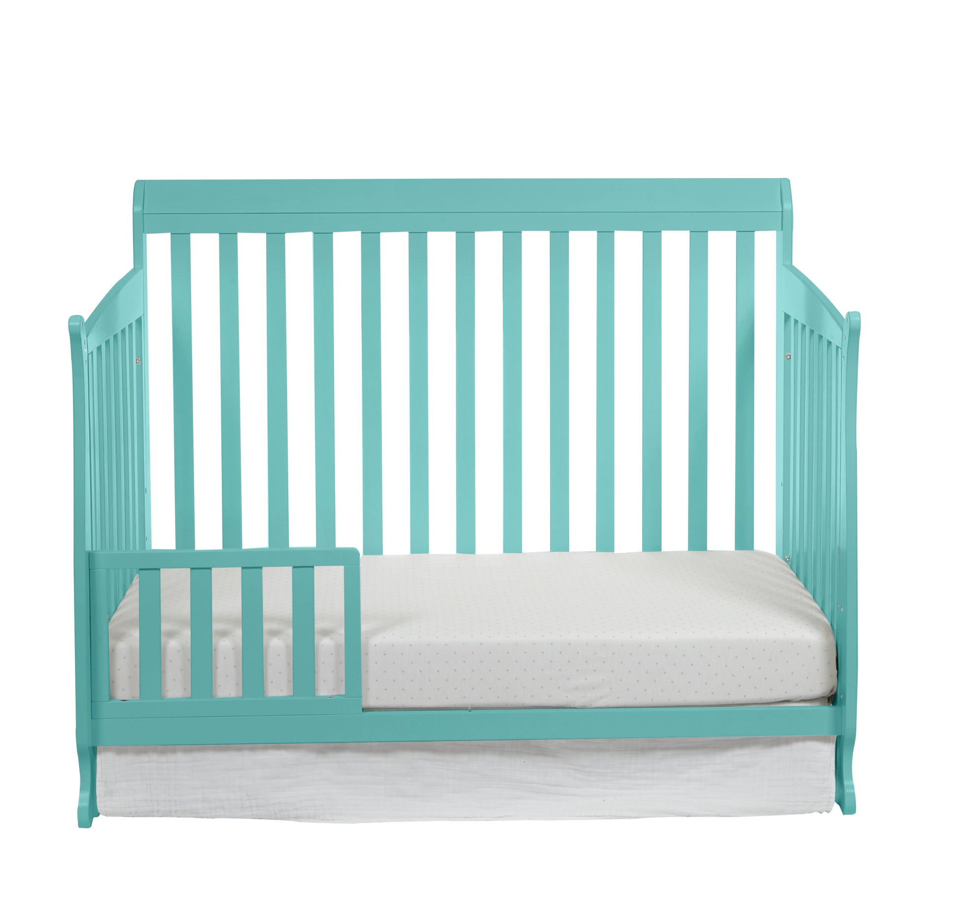 Riley 4 In 1 Convertible Crib Turquoise Turquoise Wood