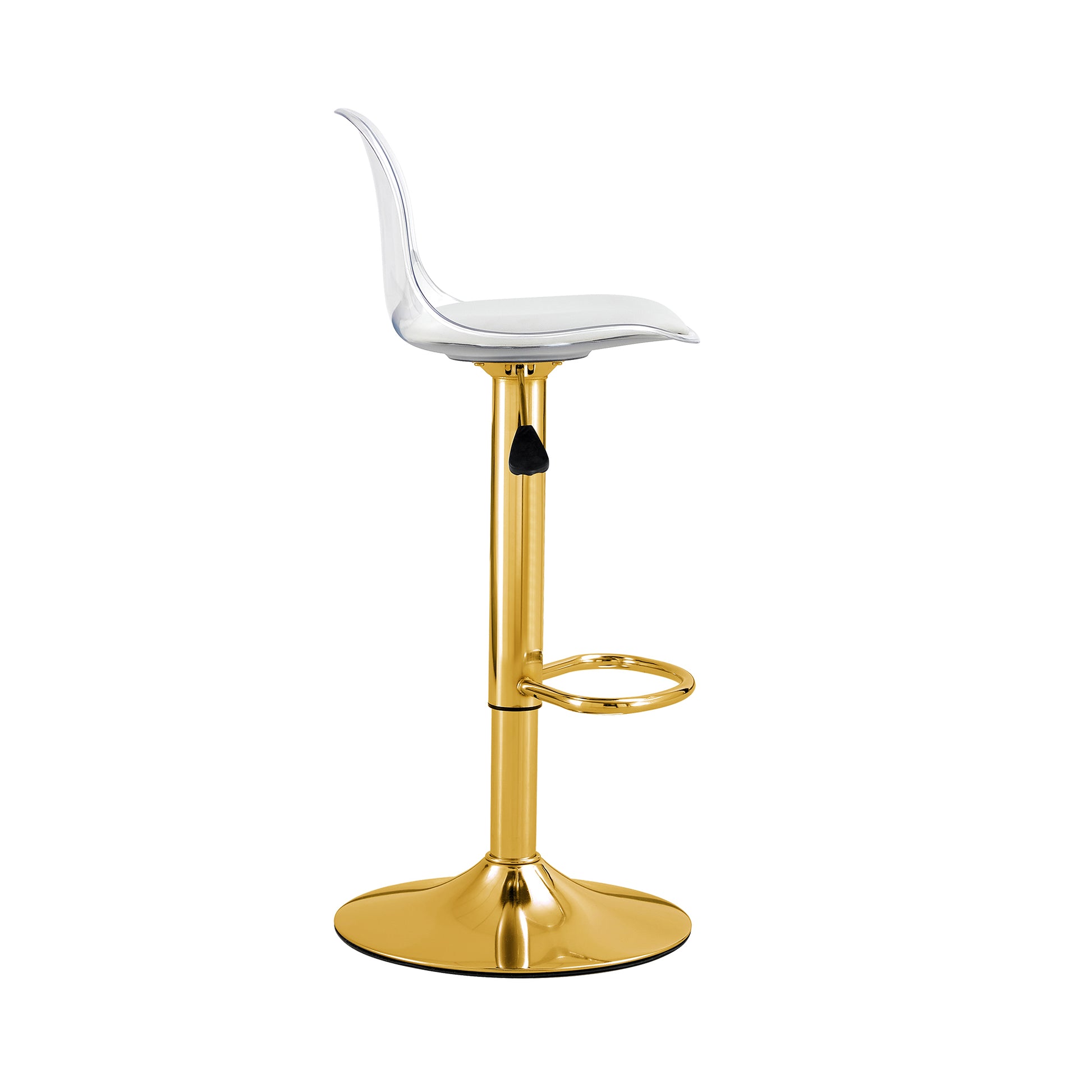 Modern Minimalist Bar Chairs And Bar Stools. Can Rotate 360 And Adjust Lifting. Pet Backrest And Pu Seats. Set Of 2. Suitable For Bars, Restaurants, And Front Desk Cashiers. Gold Set Of 2 Pu