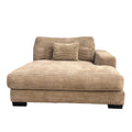 Bella Tan Corduroy Right Facing 3 Piece Sectional Tan Wood Corduroy 3 Seat