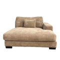 Bella Tan Corduroy Right Facing 2 Piece Sectional Tan Wood Corduroy 3 Seat