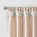 Twist Tab Lined Window Curtain Panel Only 1 Pc Panel Blush Polyester