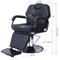 Artist Hand Hair Stylist All Purpose Barber Chair For Barbershop Salon Chair,Heavy Duty Hydraulic Barber Chair Spa Furniture Shampoo Reclining Extra Wider Seat Beauty Hair Salon Equipment,Black Black Pu