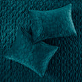 3 Piece Velvet Quilt Set Teal Full Queen Full Teal Cotton