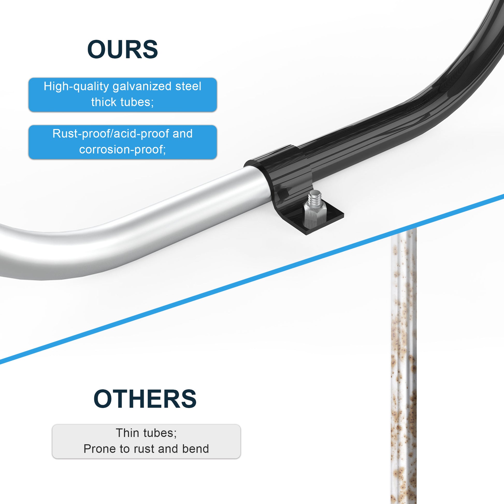 72" Expanded Metal Rectangular Picnic Table, Black Black Steel Steel