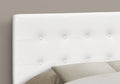 Bed, Headboard Only, Full Size, Bedroom, Upholstered, White Leather Look, Transitional White Foam Faux Leather