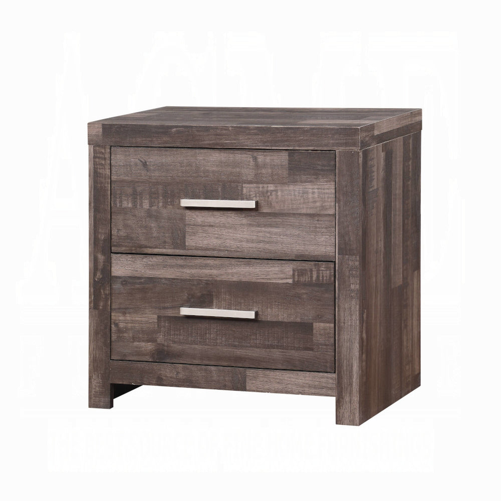 Dark Oak 2 Drawer Nightstand Oak 2 Drawers Bedroom Rectangle Drawers Oak Solid Wood Mdf