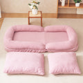 Triple Fold Down Sofa Bed,Pink Pink Metal Cotton Metal