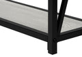 Accent Table, Console, Entryway, Narrow, Sofa, Living Room, Bedroom, Grey Laminate, Black Metal, Contemporary, Modern Grey Metal