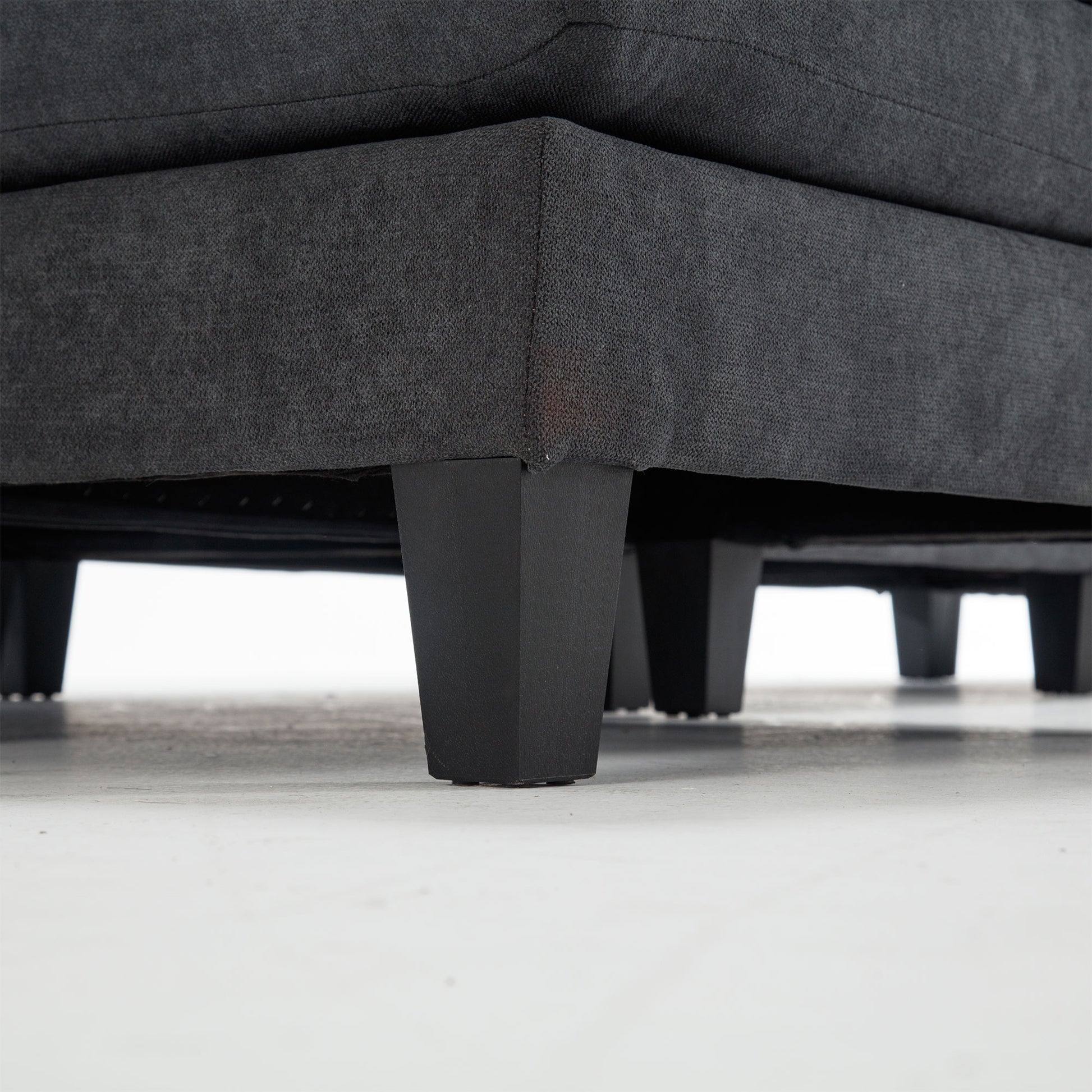 154.8" Oversized Modular Sofaice Velvet Large U Shaped Couch Comfy Upholstered 4 Seat Sofa With 2 Ottoman, 4 Lumbar Pillow, Deep Seat Couch For Living Room Dark Gray Primary Living Space Modern Foam Polyester 6 Seat