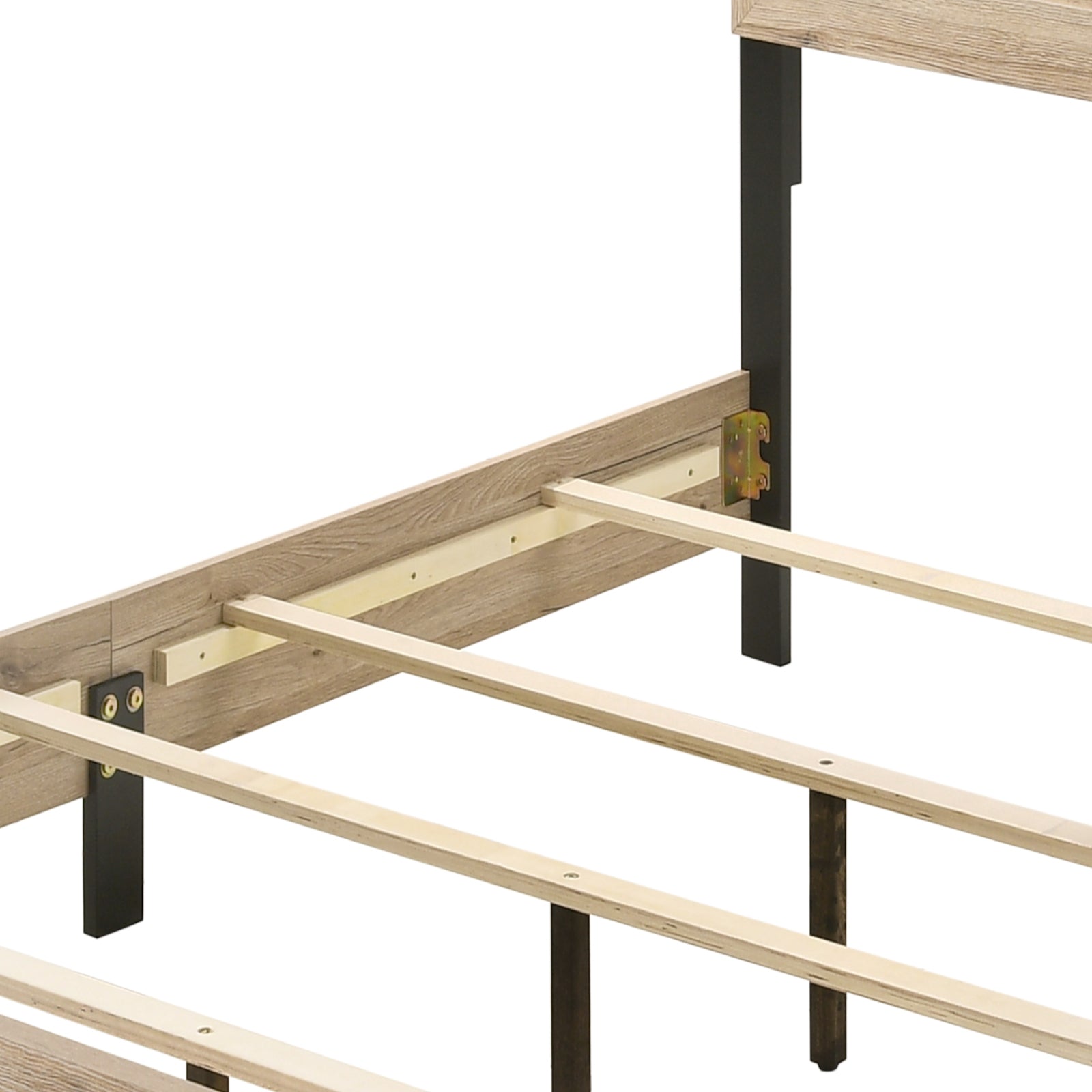 Natural Queen Panel Bed Box Spring Required Queen Natural Bedroom Bed Frame Wood