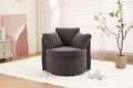 029 Teddy Fabric Swivel And Storage Chair With Back Cushion For Living Room,Dark Gray Dark Gray Primary Living Space Modern Foam Teddy