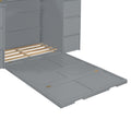 Twin Size Murphy Bed With Drawers, Cabinets And Usb Ports,Gray Twin Gray Mdf Lvl