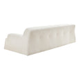 Wks9 White Sofadurable Fabric, Solid Wood Frame, High Density Sponge Filler White Fabric 3 Seat